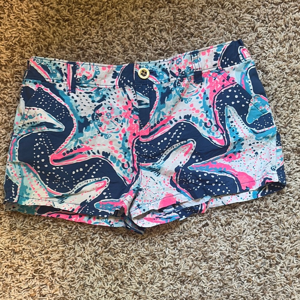 Lilly Pulitzer Blue and Pink Starfish Shorts